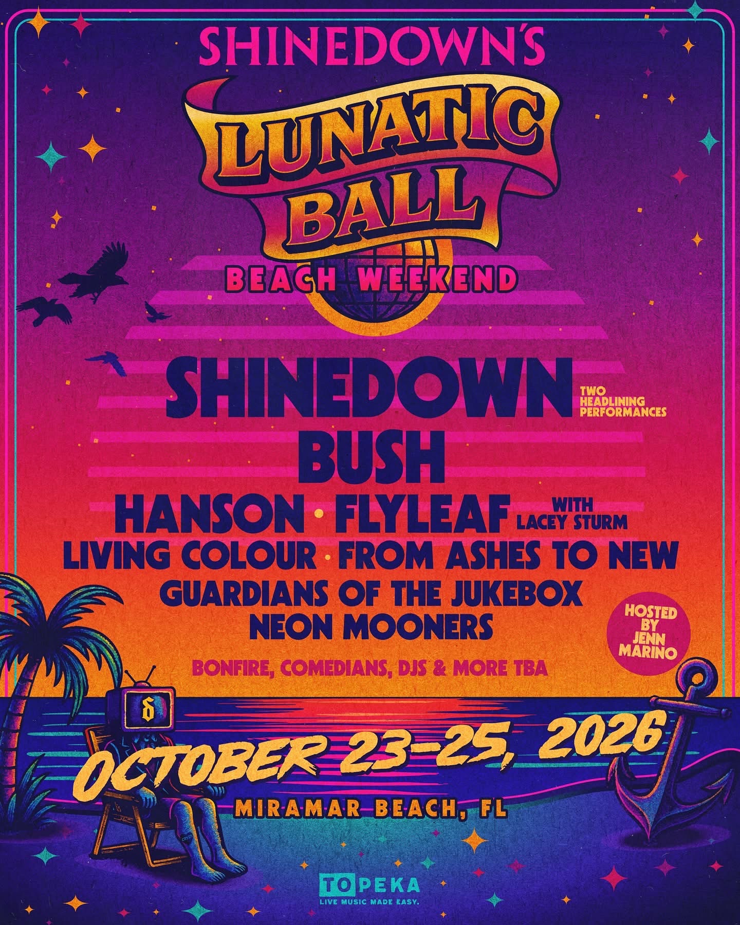 Shinedown's Lunatic Ball Beach Weekend Event